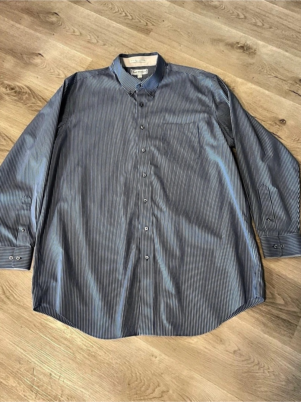 Paul Fredrick Men's Striped Dress Shirt Size 18.5-36 Like New